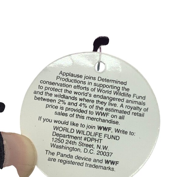 Vtg 1992 WWF Wildlife Pink Seal Plush Toy Applause 7” NEW Stuffed Animal - Picture 4 of 9